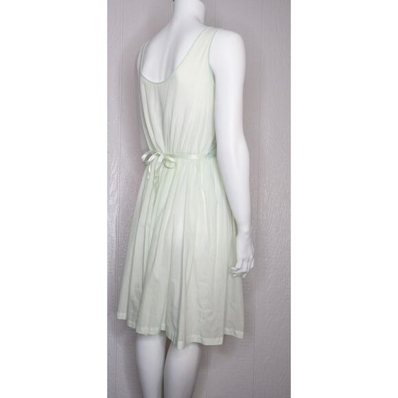 VINTAGE 60's Mint Green Pistachio Chiffon & Cotton Lace Night Dress S/M - Picture 6 of 8